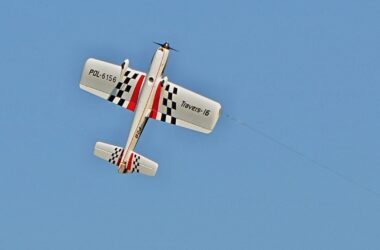 Akrobatický upútaný model F2B počas Memoriálu Jozefa Gábriša